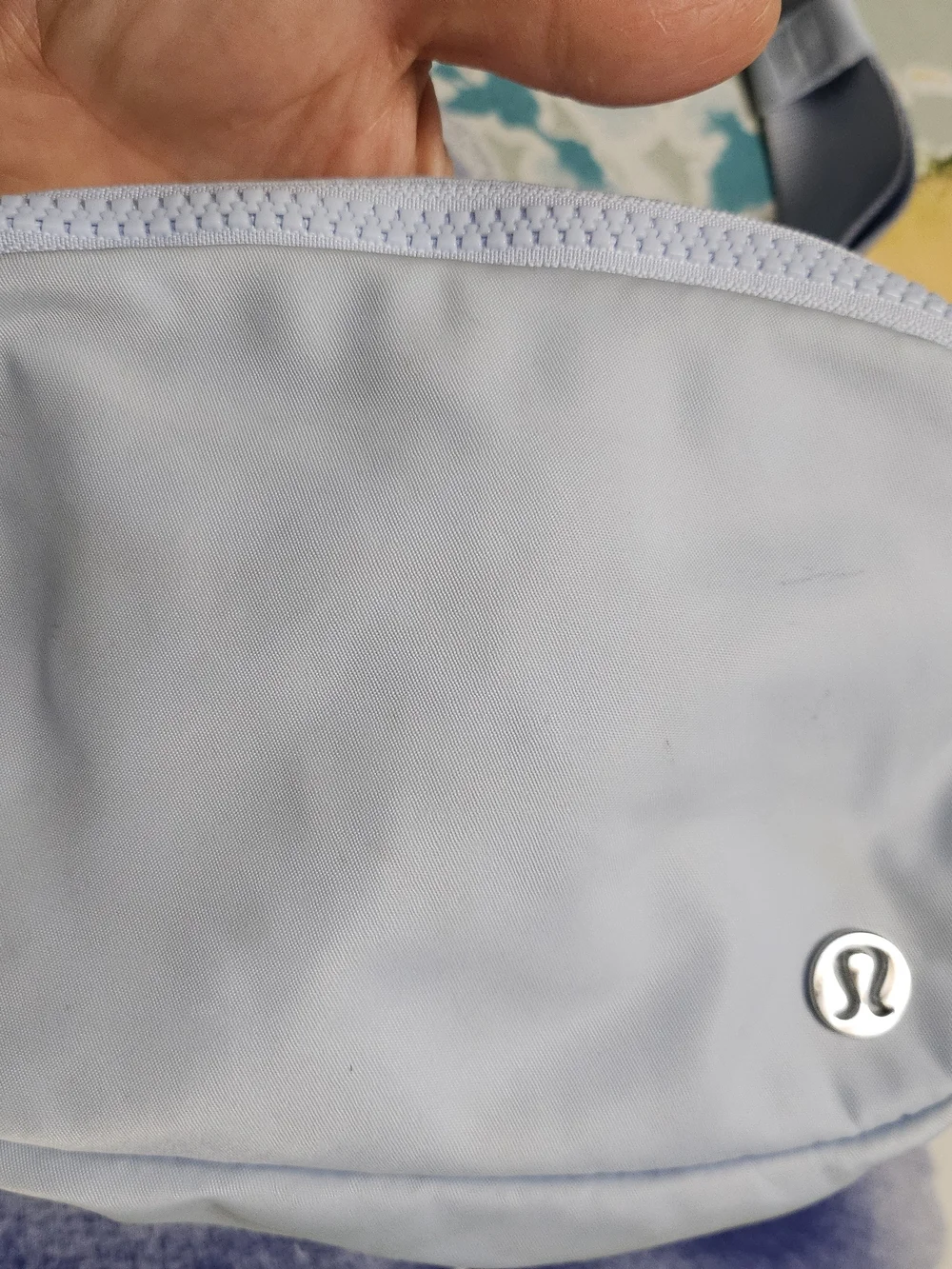 lululemon Powder Blue Mesh Interior Belt Bag